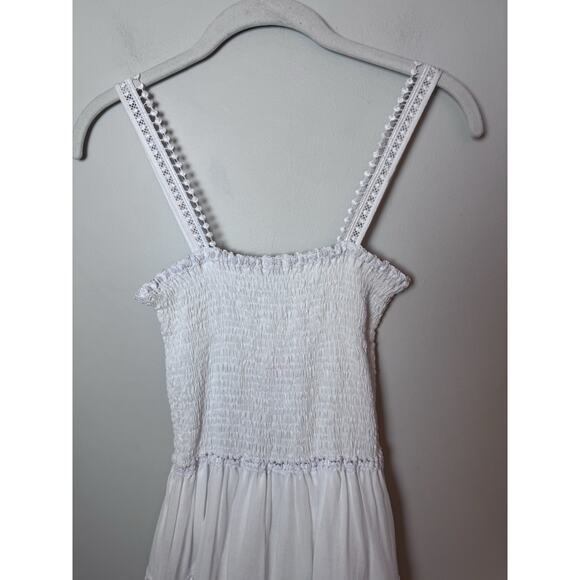 Charo Ruiz Ibiza Stelle Short Dress Smocked White Sz 0 NWT $325 - Picture 13 of 15